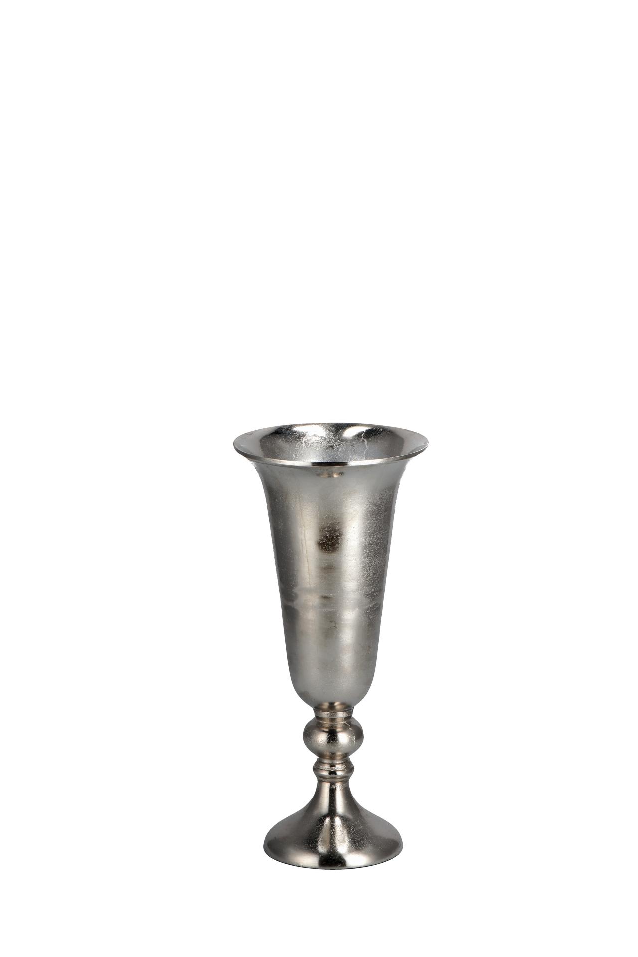 Vaza metalna,srebrna DIAM21XH46 80560