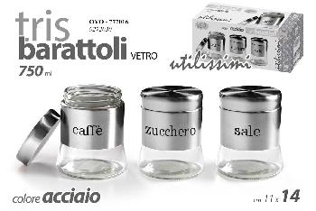 SET STAKLENIH TEGLI /SIVE 3/1 750ML  11*14 9272030